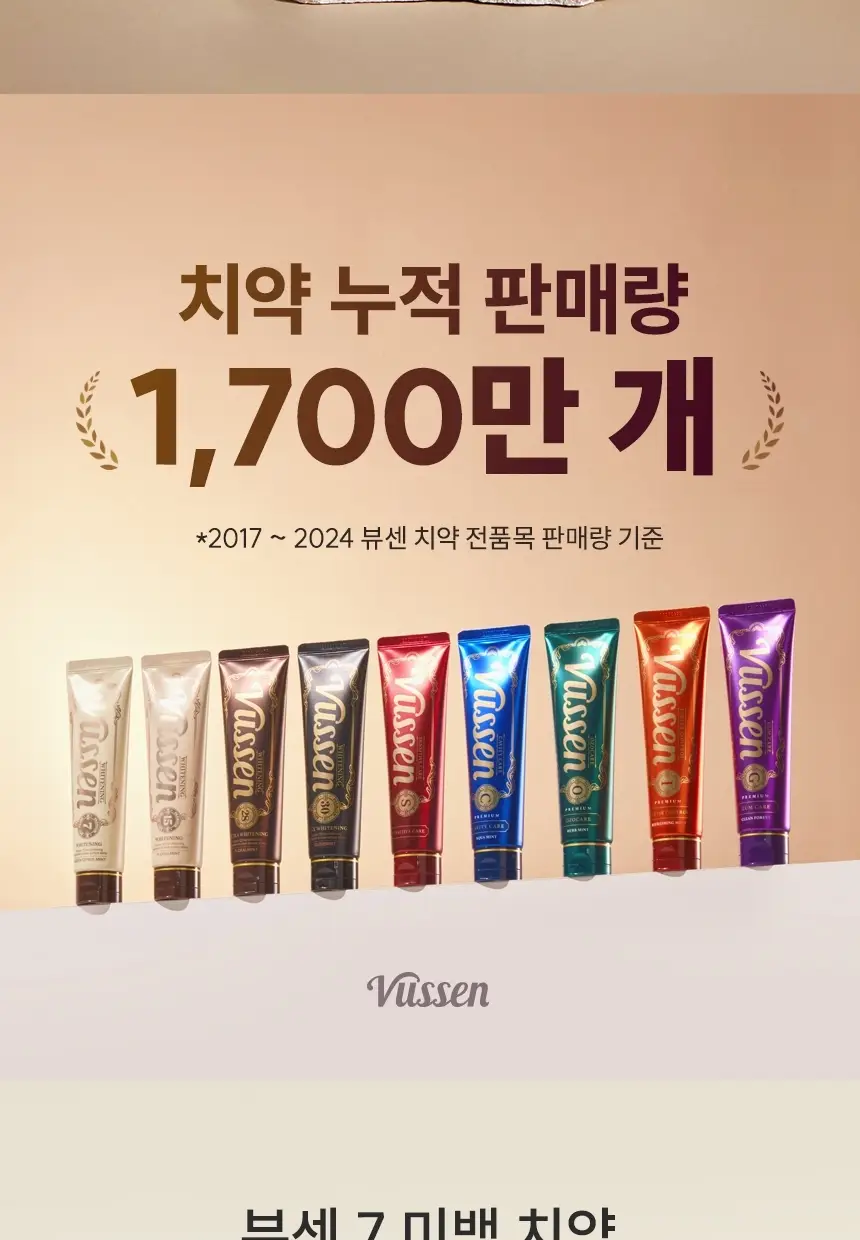[저자극 미백케어] 뷰센7 치아미백제 그린시트러스민트향 100g 상세페이지 2